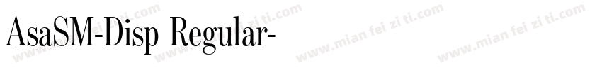 AsaSM-Disp Regular字体转换